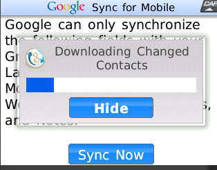 google-sync-blackberry Google Sync synchronise maintenant les contacts de GMail