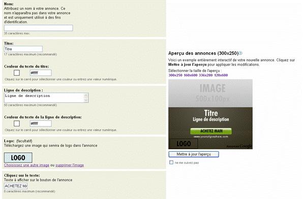 Liens sponsorisés : Google lance Display Ad Builder