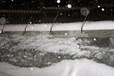 La Chaux-de-Fonds neige de nuit