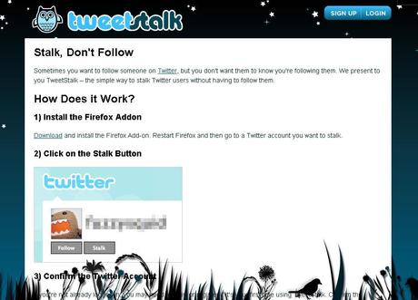 TweetStalk : surveiller sans être vu