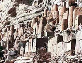 falaises Le pays des Dogons à cheval photo cheval