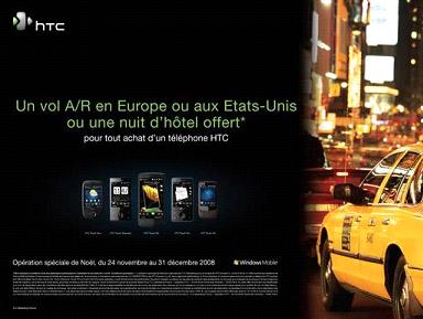 Achetez un HTC tactile et partez en voyage