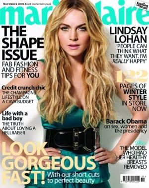Lindsay Lohan en Une de Marie Claire 