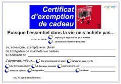 Journée sans achat- certificat