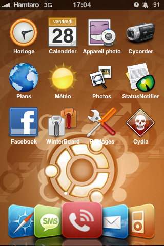 Theme iPhone : Ubuntu Intrepid Ibex