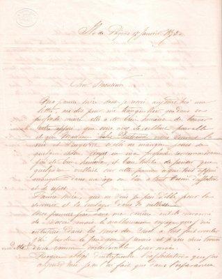 579/lettre manuscrite de JeanBaptiste Onésime Dutrou Bornier datée du
