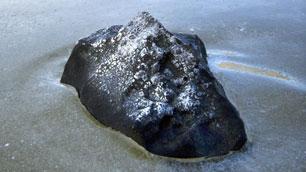 Fragement de la météorite canadienne retrouvé