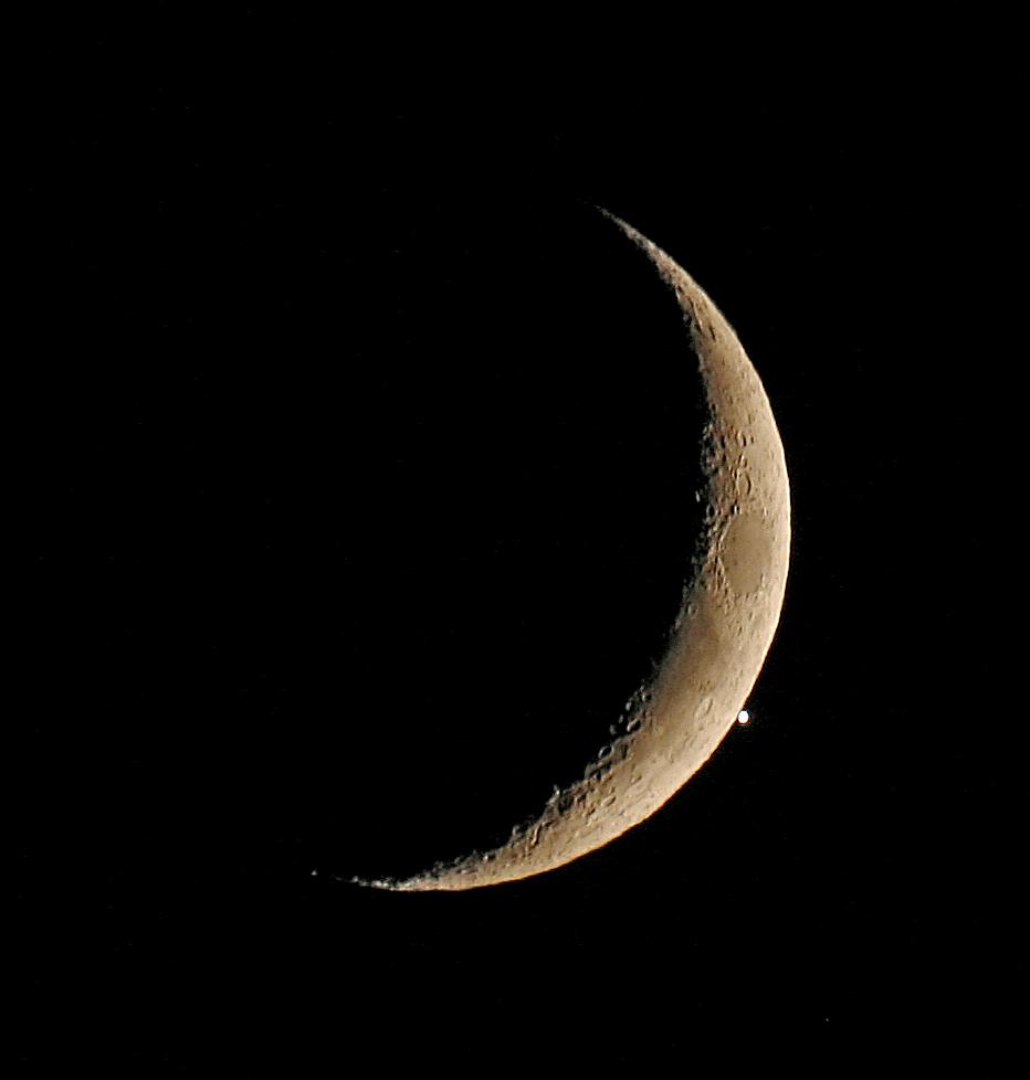 La Lune et Vénus, photo de Martin Cambell