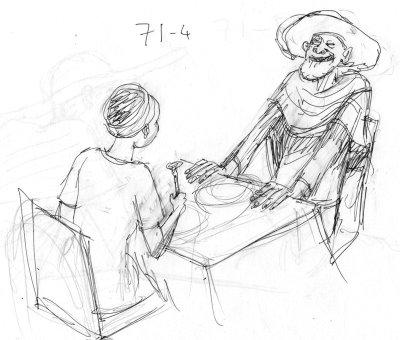 Aya -  esquisses pour le tome 4