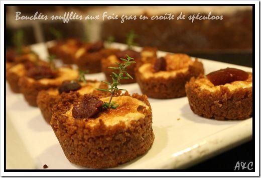 Bouchées soufflées aux foies gras en croûte de spéculoos (1)