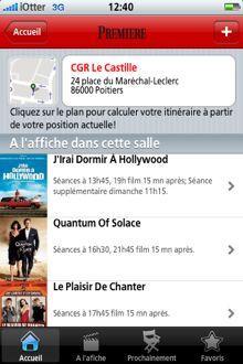 Cinéma : Première lance son appli iPhone