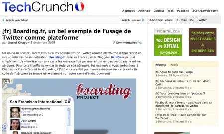 TechCrunch parle aussi de Boarding.fr