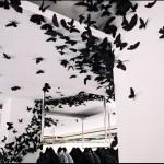 Installation design Papillon pour la boutique Dior Homme Paris