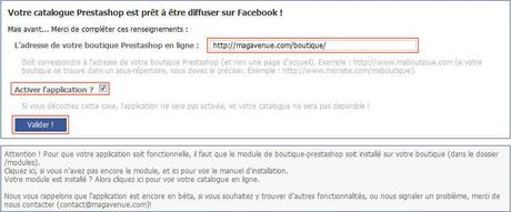Module gratuit, pour vendre les articles de votre boutique Prestashop, sur votre compte Facebook installation module