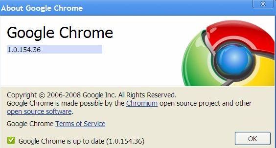 Google Chrome 1.0 est sorti !