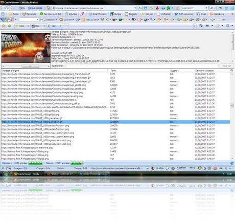 Triez les fichiers du cache avec CacheViewer aperçu de CacheViewer