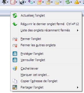 CacheViewer menu contextuel