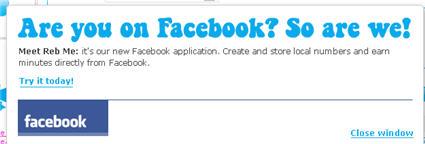 Rebtel lance une application Facebook