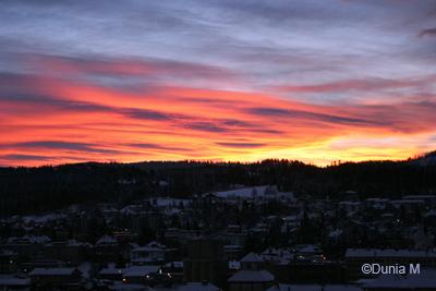 La Chaux-de-Fonds: levé de soleil décembre 2008