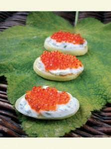 Apéritif, idée pour vos fêtes : Bouchées d’oeufs de saumon au tzatziki