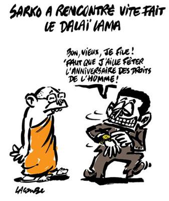 Sarkozy Dalaï Lama