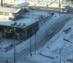 vidéo côte glissante pente route portland neige