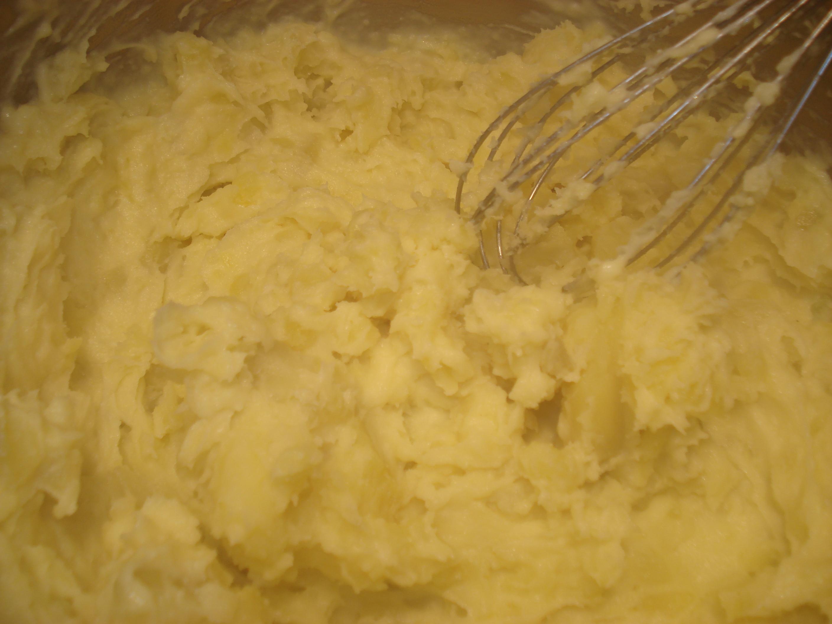 Boudin blanc roti, écrasé de pomme charlotte