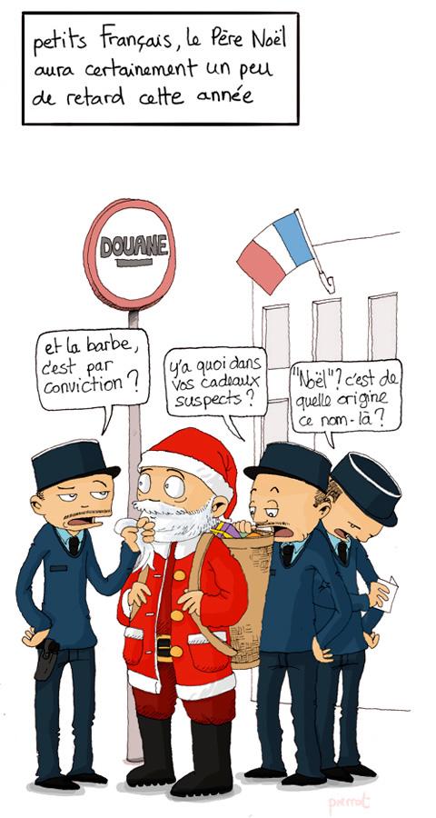 Le Père Noël retenu par la police et les services d'immigration