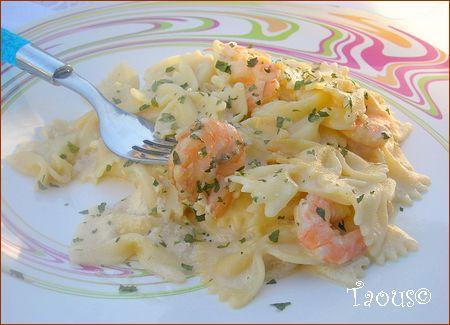 Carbonara de crevettes