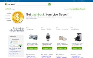 Live Search CashBack