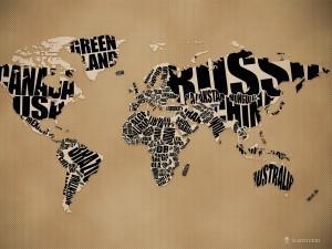 typographic world map par vladstudio