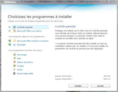 Windows Live 2009 disponible