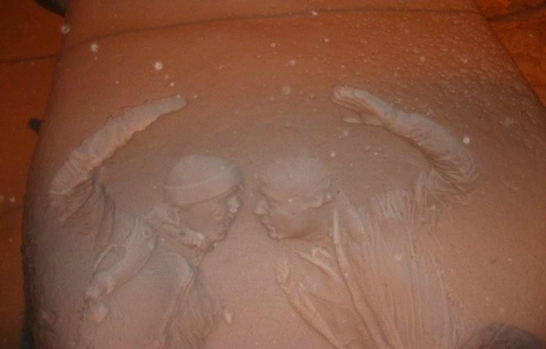 Reliefs sur neige