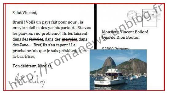 Les cartes postales de Monsieur Sarkosy