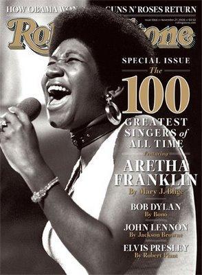 Le magazine Rolling Stone decerne ses palmes, Aretha Franklin couronnee plus grande chanteuse de l'Histoire...