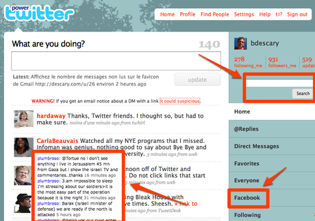 power-twitter Power Twitter intègre l’engin de recherche et les fichiers multimédias sur votre page twitter 