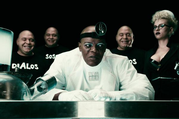 Louis Lombardi, Samuel L. Jackson et Scarlett Johansson. Sony Pictures Releasing France