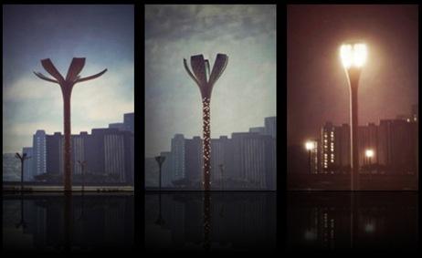 Des fleurs de lumières qui exploitent les énergies renouvelables pour les villes.