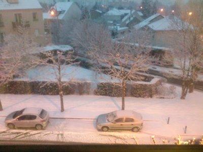 La banlieue parisienne sous la neige