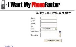 Fax My Bank President Now : I Want My PhoneFactor