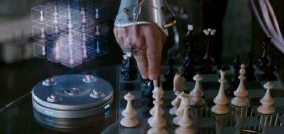 La scène avec le jeu d'échecs