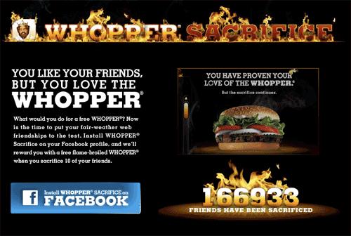 amis supprimés hamburger gratuit