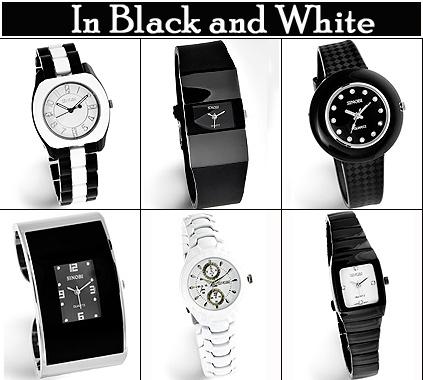 Shopping montre black white
