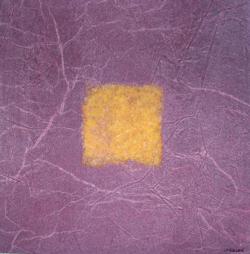 Carré jaune sur fond violet - 2006 - Sophie Le Morvan