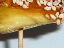 Bouchées d’ananas caramel sésame