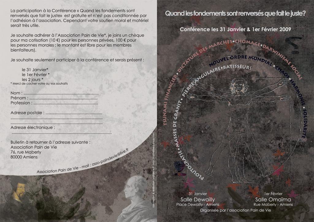 Graphisme : Affiche et Livret pour l'ass. Pain de Vie