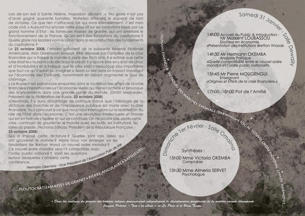 Graphisme : Affiche et Livret pour l'ass. Pain de Vie