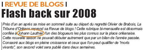 Tribune d'Orléans : Johann Lauthier, nouveau maître des blogs