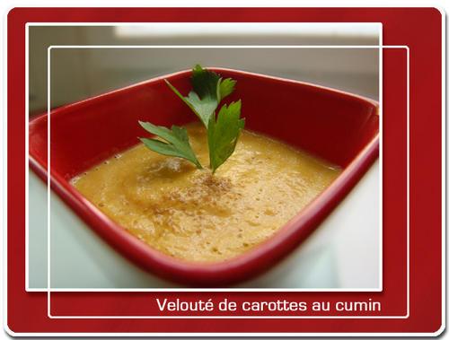 Vélouté de carottes au cumin