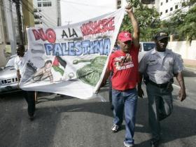 Conflit Israelo Palestinien: la population dominicaine proteste